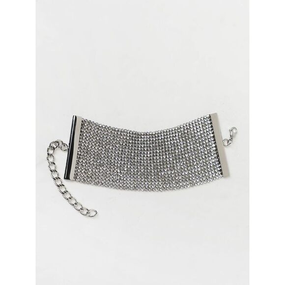 アクセサリーその他 RABANNE Woman Jewel Silver 25PBB0398MET724 M064 Strass necklace – Rabanne